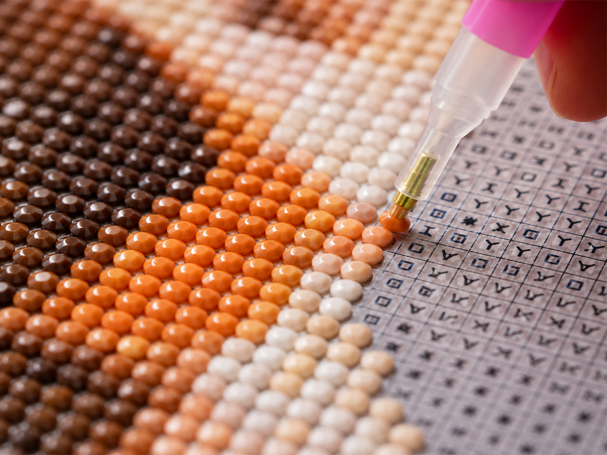A close up look to diamond painting