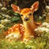 Abstract deer art diamond painting kit — colorful artistic deer portrait