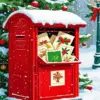 Christmas mailbox filled with festive holiday letters diamond painting kit