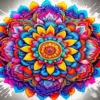 Colorful mandala art diamond painting kit — vibrant multicolored mandala design