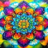 Colorful mandala diamond painting kit — vibrant multicolored mandala design