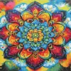 Colorful mandala diamond painting kit — vibrant multicolored mandala design