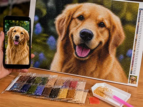 Custom diamond painting from a photo