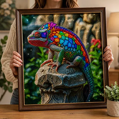 Finished sparkling diamond painting
