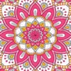 Neon colorful mandala diamond painting kit — vibrant neon mandala design