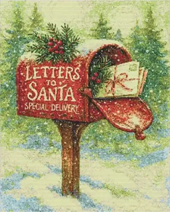 Special Delivery Letters to Santa mailbox with festive holiday letters diamond painting kit