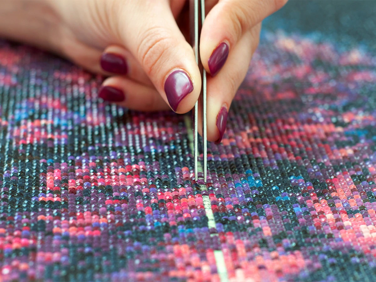 Diamond Painting close up