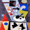 Abstract art diamond painting kit — colorful modern abstract artwork