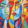 Abstract Faces Diamond Paints