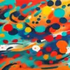 Abstract modern art diamond painting kit — contemporary artistic design with bold shapes