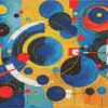 Abstract circles diamond painting kit — modern artwork with colorful circular shapes