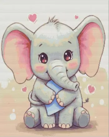 Baby Elephant Diamond Painting