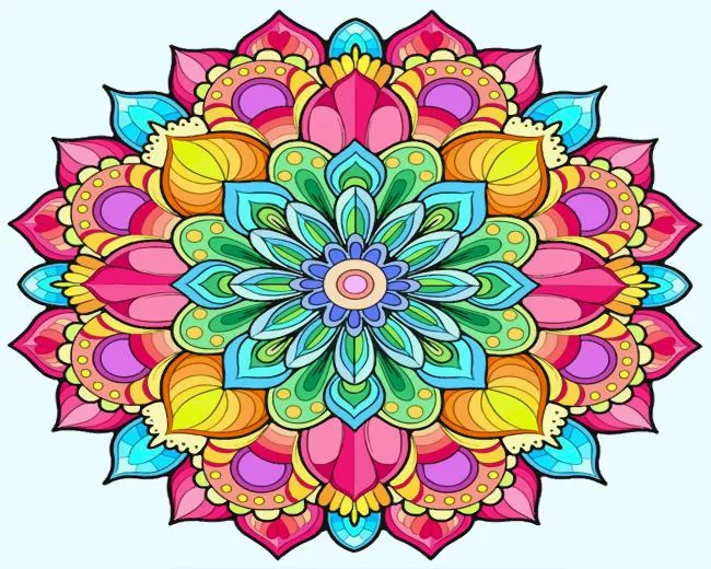 Blooming Mandala Diamond Painting Blooming mandala diamond painting kit — detailed floral mandala with blooming petals