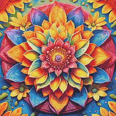 Finished sparkling diamond painting