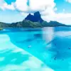 Bora Bora seascape diamond painting kit — turquoise lagoon and tropical island scenery