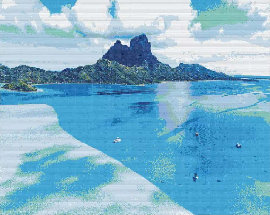 Bora Bora Seascape Diamond Paints