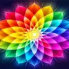 Cosmic rainbow mandala diamond painting kit — vibrant celestial mandala with rainbow colors