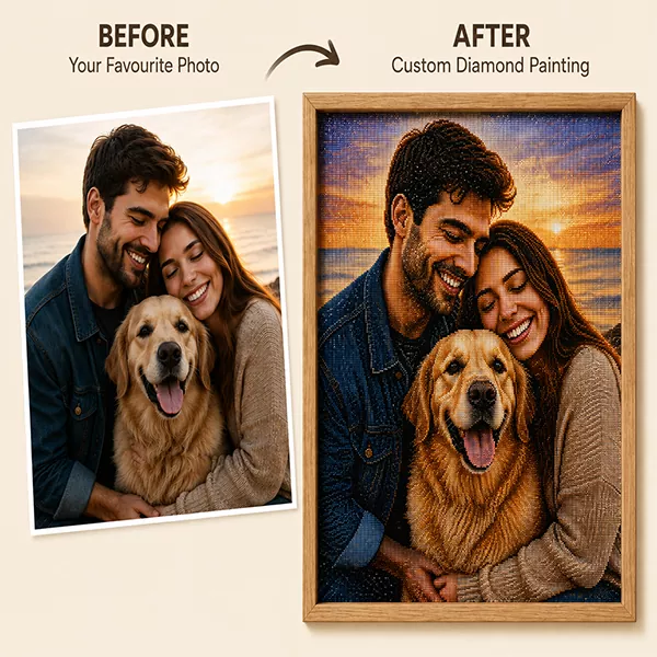 Custom pet portrait diamond painting