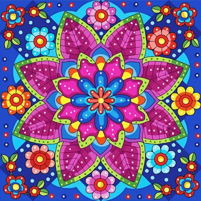 Diamond painting kit before starting