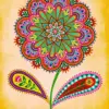 Folk mandala flower diamond painting kit — decorative floral design with folk-inspired patterns