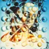 Galatea of the Spheres diamond painting kit — surreal portrait artwork by Salvador Dalí