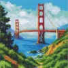 Golden Gate Bridge View diamond painting kit — scenic San Francisco bridge landscape