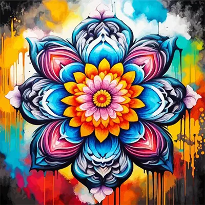 Diamond painting kit before starting