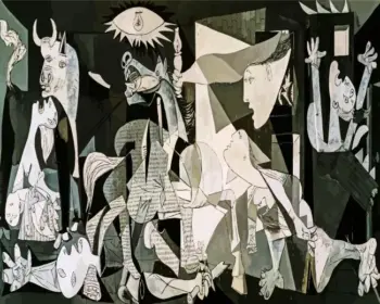 Guernica diamond painting kit — iconic black and white Pablo Picasso artwork