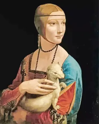 Lady with an Ermine diamond painting kit — Renaissance masterpiece by Leonardo da Vinci