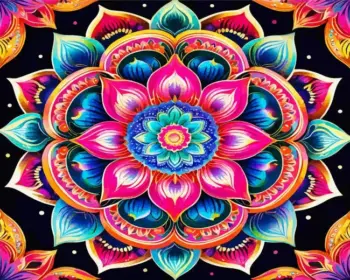Lotus flower mandala diamond painting kit — intricate lotus design with decorative mandala patterns