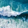 Ocean wave diamond painting kit — powerful blue wave with flowing ocean details