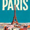 Paris travel poster diamond painting kit — vintage Paris travel poster artwork