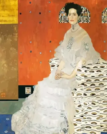 Portrait of Fritza Riedler diamond painting kit — iconic portrait by Gustav Klimt