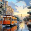 San Francisco diamond painting kit — colorful cityscape with iconic urban scenery
