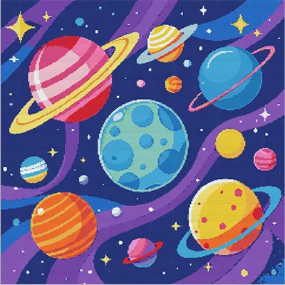 Finished sparkling diamond painting
