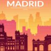 Spain Madrid poster diamond painting kit — vintage Madrid travel poster artwork
