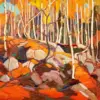 The Birch Grove diamond painting kit — peaceful birch trees in a woodland landscape