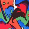 The Blue Rider diamond painting kit — colorful expressionist horse and rider artwork