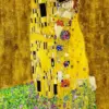The Kiss by Gustav Klimt diamond painting kit — iconic golden masterpiece