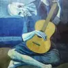 Old Guitarist by Picasso diamond painting kit — iconic Blue Period masterpiece