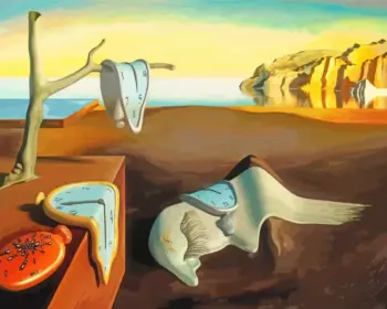The Persistence of Memory diamond painting kit — Salvador Dalí surreal melting clocks artwork