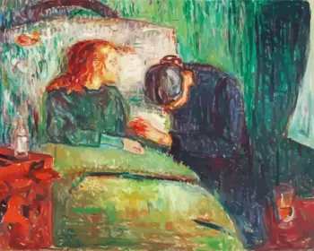 The Sick Child by Munch diamond painting kit — expressive Edvard Munch portrait artwork