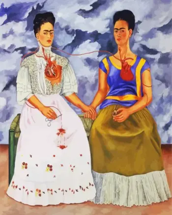 The Two Fridas diamond painting kit — iconic double self-portrait by Frida Kahlo