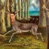 The Wounded Deer diamond painting kit — Frida Kahlo symbolic deer artwork in a forest