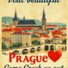 Vintage Prague Poster Diamond Painting Kit