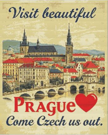 Vintage Prague Poster Diamond Paints