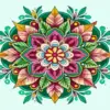 Blooming mandala flower diamond painting kit — intricate floral mandala with layered petals