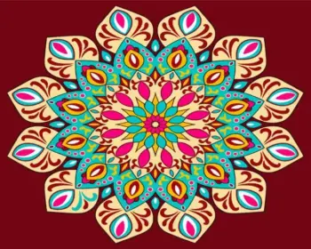 Bohemian mandala diamond painting kit — intricate boho-inspired decorative pattern
