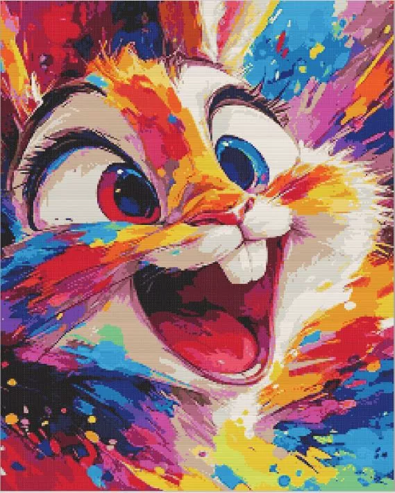 Colorful Happy Bunny Diamond Paints