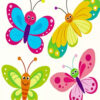 Colorful butterflies diamond painting kit — vibrant butterflies with bright patterned wings